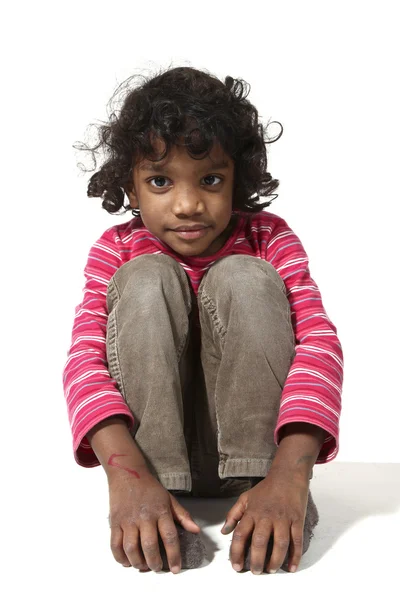 Küçük Hintli kız portresi — Stok fotoğraf