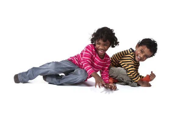 Portrait of happy Indian children — Stock Photo, Image