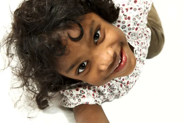 Kis indiai lány portréja — Stock Fotó