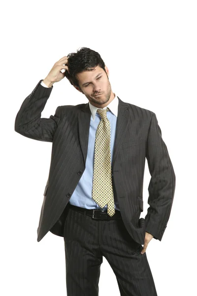 Thinking businessman — Stock Photo, Image