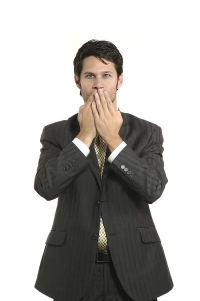 Businessman   keeps silent — Stock Photo, Image