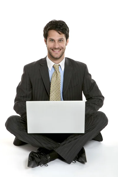 Businessman with laptop — Stock Photo, Image