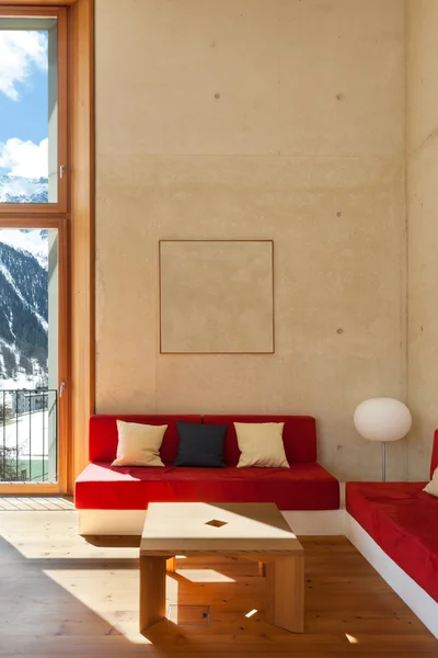 Mountain home, living room — Stock Photo, Image