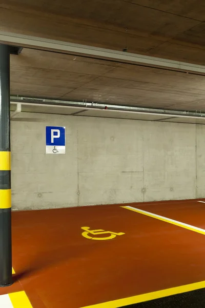 New underground parking, disable — Stock Photo, Image