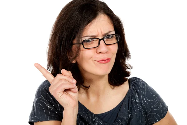 眼鏡を持つ女性 — ストック写真