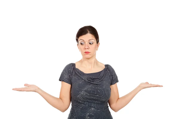 Woman with gray blouse — Stock Photo, Image