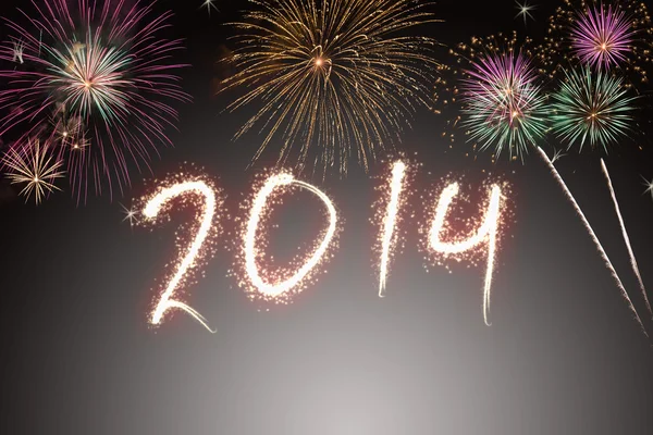 fireworks ile yeni yıl için güzel renkli arka plan