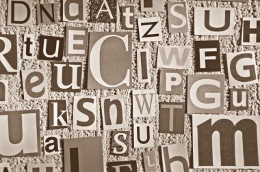 arka plan ile harfler