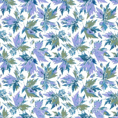 Çiçek izlerinin soyut karışımı kusursuz deseni tekrarlıyor. El boyalı desenli dijital el çizimi desen. Tekstil dekoru ve tasarımı için sonsuz karışık ortam motifi.