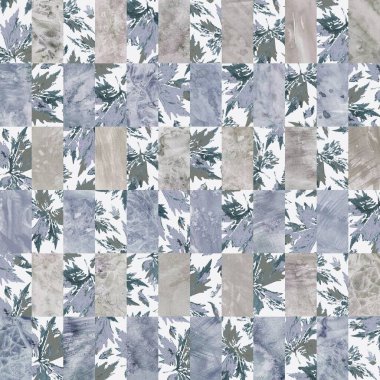 Yamalı şekilde kusursuz desen. Elle boyanmış desenli dijital görüntü. Tekstil dekoru ve tasarımı için sonsuz karışık ortam motifi.