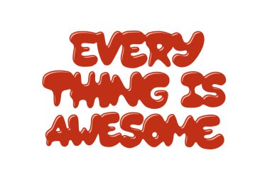 Her şey harika harflerle yazılmış.