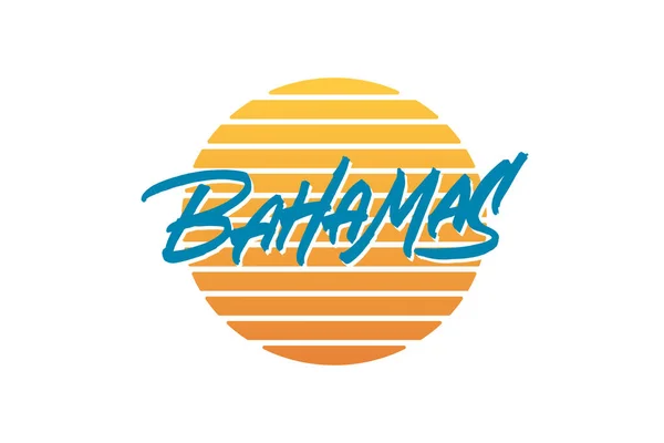 Projeto de letras Bahamas — Vetor de Stock
