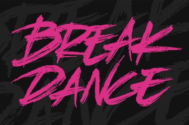 Breakdance vektör harfleri