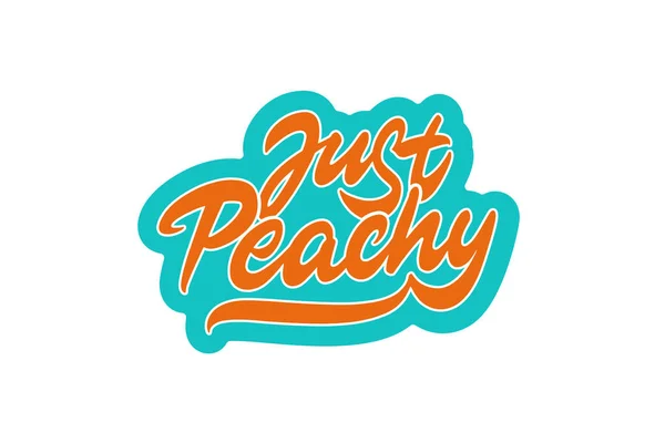 Jen písmo vektoru Peachy — Stockový vektor