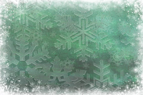 Snowflakes Frame Winter Shape — Stock Photo, Image