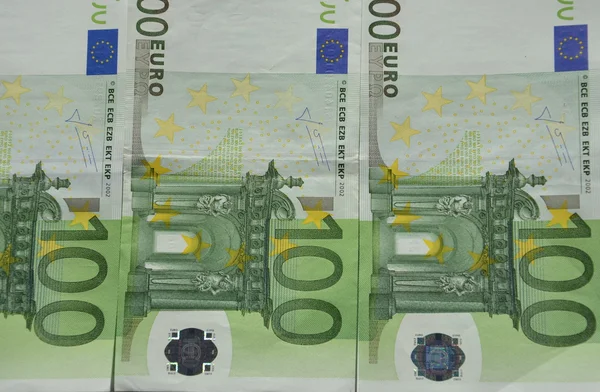 Notas de 100 euros — Fotografia de Stock