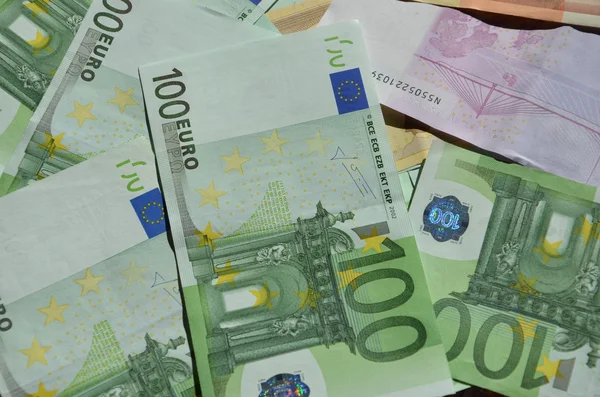 Valuta in de euro-bankbiljetten — Stockfoto