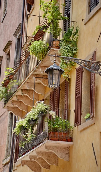 Balkonger i verona, Italien — Stockfoto