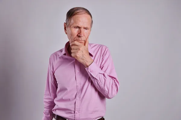 Old man thinking — Stock Photo, Image