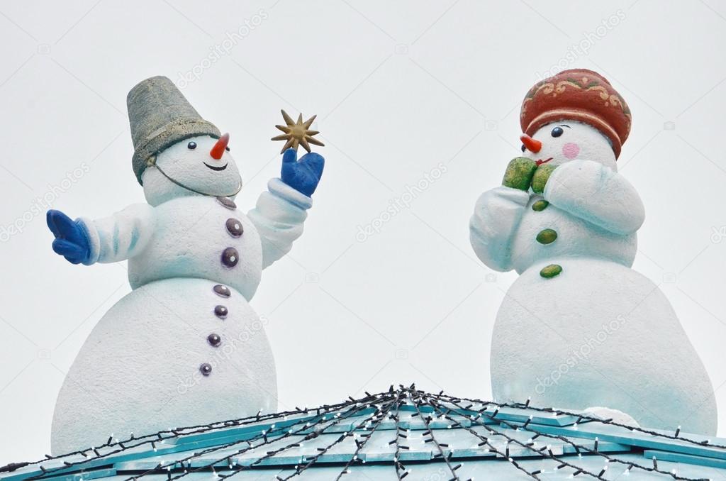 Snowmen. lovely couple