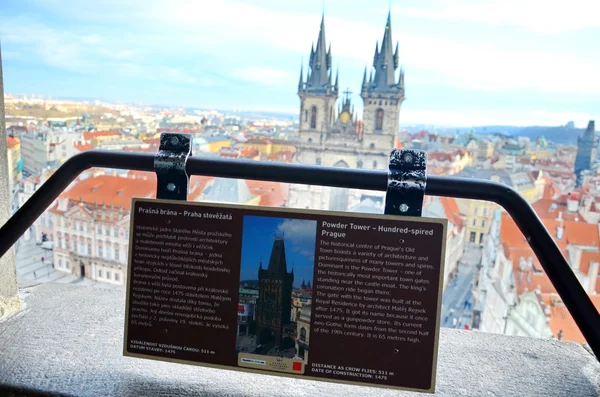 Vista aérea panorâmica de Praga a partir do Castelo de Praga, República Checa — Fotografia de Stock