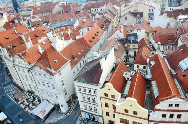 Panorama Flygfoto över Prag från slottet Prag, Tjeckien — Stockfoto