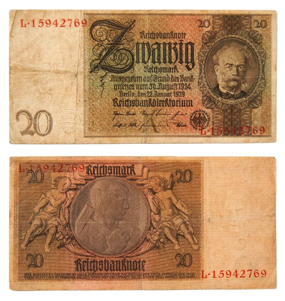 Banconote tedesche vecchie — Foto Stock