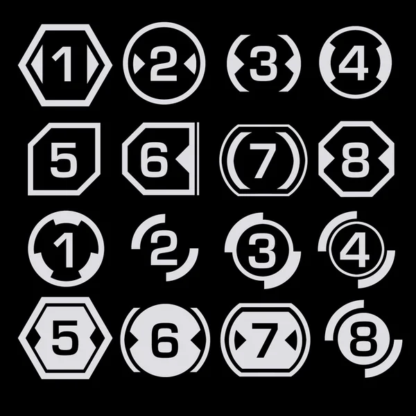Number icons - progress background - position or versions — Stock Photo, Image