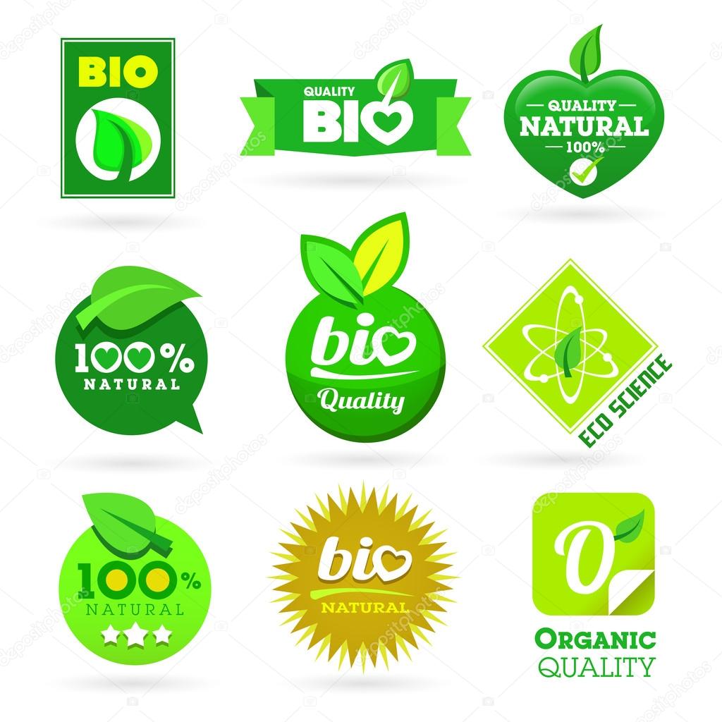 Vector set of bio icons
