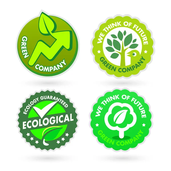 Set of green icons — Stock Vector