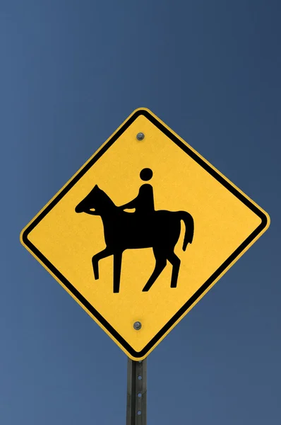 Horse Yield Sign — Stock Photo, Image