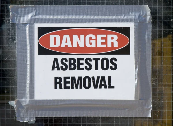 Tehlike asbest temizleme Telifsiz Stok Fotoğraflar