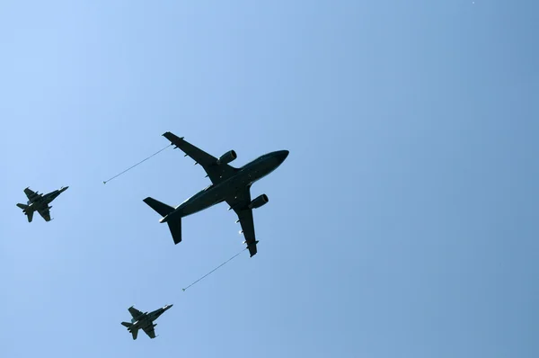 In-Flight tanken — Stockfoto