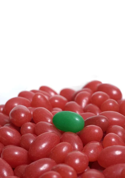 Enda gröna jelly bean — Stockfoto