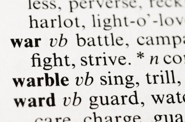 Sözlük kelime savaş