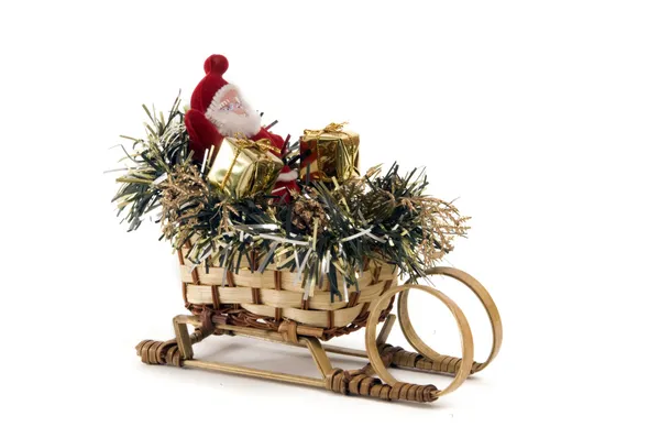 Ornamento de Santa Sleigh — Fotografia de Stock