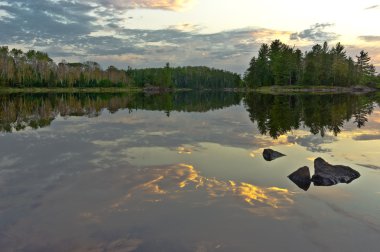 Boundary Waters reflection. clipart