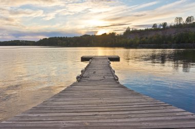 White Iron Lake boat dock clipart