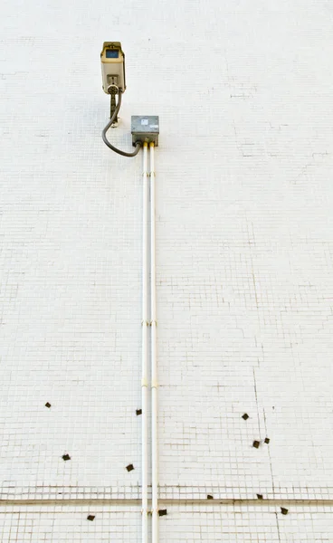 CCTV on tile wall — Stock Photo, Image