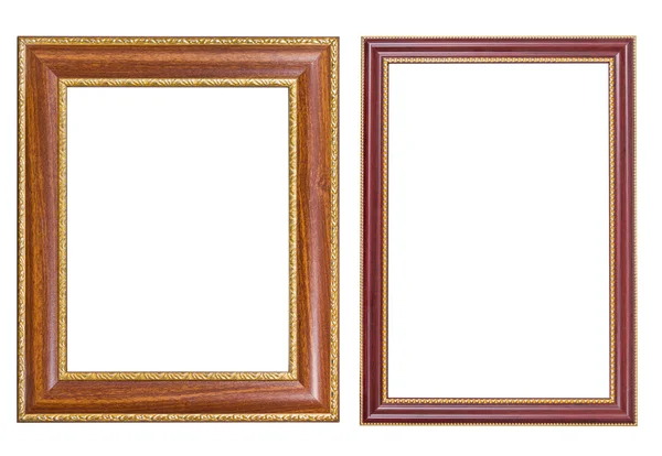 Frame wood and gold style — Stock Photo, Image
