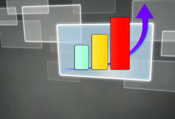 Arrow up graph and Chart — Stock Photo, Image