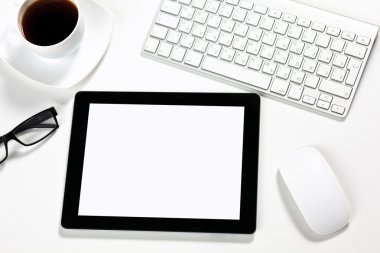 Tablet bir işadamı ofiste mi