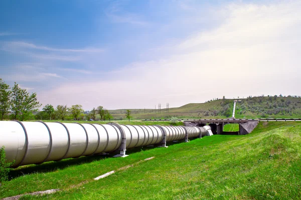 Industrial pipe with gas and oil — Stock Photo, Image