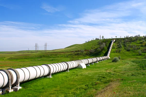 Industrial pipe with gas and oil — Stock Photo, Image
