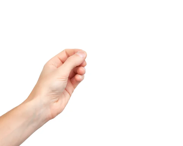 Männliche Hand auf dem isolierten Hintergrund — Stockfoto