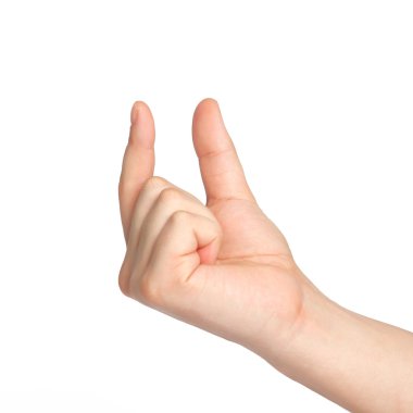 bir nesneyi tutan izole erkek eli