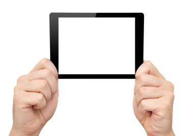 adam elini tut mini tablet ile izole perde