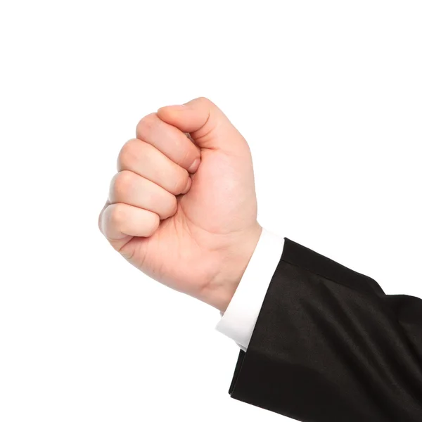 Isolated businessman hand showing fist — Stock Photo, Image