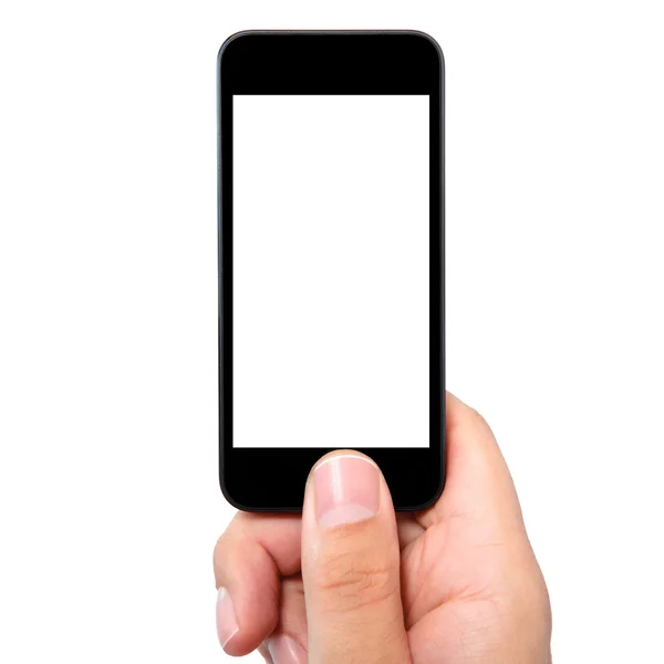 Isolated man hand holding the phone — Stock Photo, Image