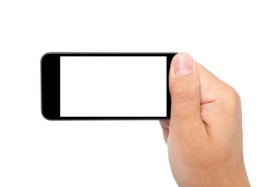 izole adam el telefon tutarak